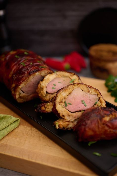 We have plenty of Pork stocked for you this week! This prosciutto-wrapped pork tenderloin is one of my top asked-for recipes. This is a recipe that has never failed- It works beautifully every time! Bourbon Mustard, Shredded Pork Tacos, Wrapped Pork Tenderloin, Pork Stock, Homemade Breakfast Sausage, Prosciutto Wrapped, Shredded Pork, Game Day Snacks, Homemade Breakfast