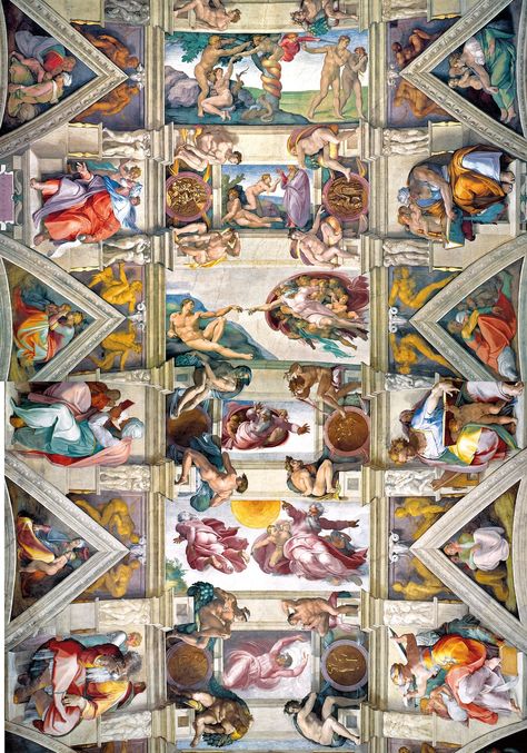 Sistine Chapel Michelangelo, Michelangelo Paintings, Elephant Species, Sistine Chapel Ceiling, The Sistine Chapel, Famous Sculptures, Italian Sculptors, History Magazine, Cross Stitch Landscape