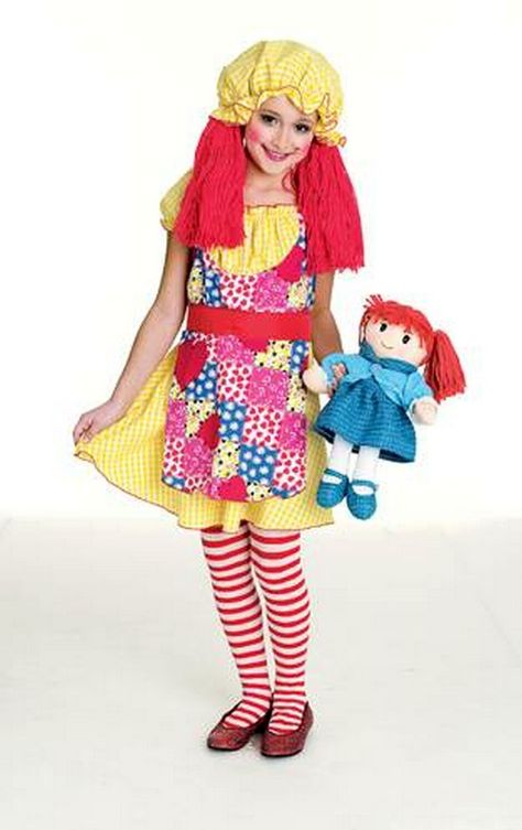 rag doll costume Diy Rag Doll Costume, Doll Costume Diy, Rag Doll Halloween Costume, Recital Themes, Rag Doll Costume, Patchwork Apron, Raggy Dolls, Diy Rag Dolls, St Peters