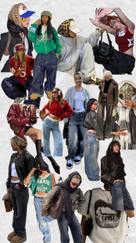 #fashionicon #fashion #clothes #streetwear Streetwear Outfit Ideas For Women, Streetwear Fashion Collage, Streetwear Collage, Clothing Collage, Clothes Collage, Women Collage, Streetwear Outfit Ideas, Clothes Streetwear, Outfit Collage