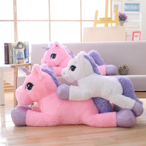 Plush Ideas, Unicorn Plushies, Giant Stuffed Animals, Plush Unicorn, Unicorn Stuffed Animal, Big Plush, Cute Octopus, Unicorn Toys, Unicorn Plush