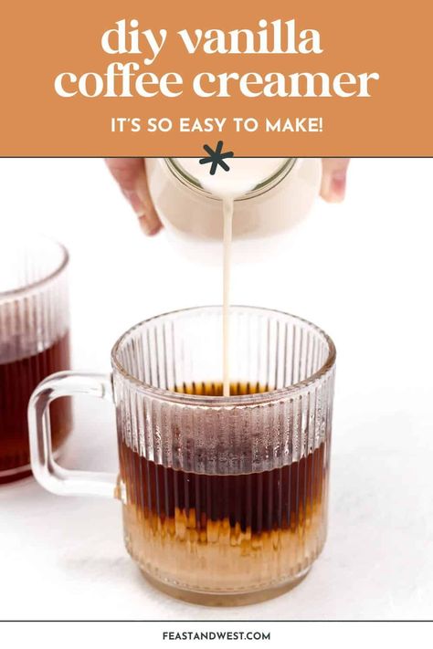 Level up your mornings with Homemade Coffee Creamer. With just three ingredients, it’s easy to make and cheaper than buying store-bought. And you can customize it with your preferred type of milk and flavor it so many ways. https://feastandwest.com/2024/02/08/homemade-coffee-creamer/ Peppermint Coffee Creamer, Unsweetened Condensed Milk, Vegan Creamer, Frozen Drinks Alcohol, Coconut Creamer, Vanilla Coffee Creamer, Flavored Coffee Creamer, Condensed Coconut Milk, Homemade Coffee Creamer