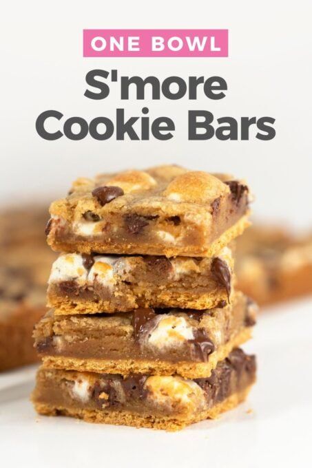 Design Eat Repeat, Smores Cookies Bars, Dessert For A Crowd, Chocolate Chip Marshmallow Cookies, Easy S, Gooey Chocolate Chip Cookies, Smore Recipes, Potluck Desserts, Smores Cookies