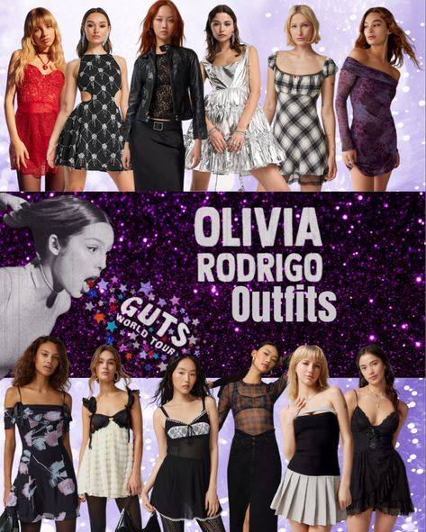 Guts Olivia Rodrigo Aesthetic Outfits, Concert Fits Olivia Rodrigo, Olivia Rodrigo Guts Inspired Outfits, Olivia Rodrigo Concert Outfit Ideas Guts, Guts Tour Outfit Ideas Olivia Rodrigo, Olivia Rodrigo Guts Tour Outfits, Olivia Rodrigo Concert Outfit Inspo Guts, Guts Tour Outfit Ideas, Olivia Rodrigo Concert Outfit Ideas