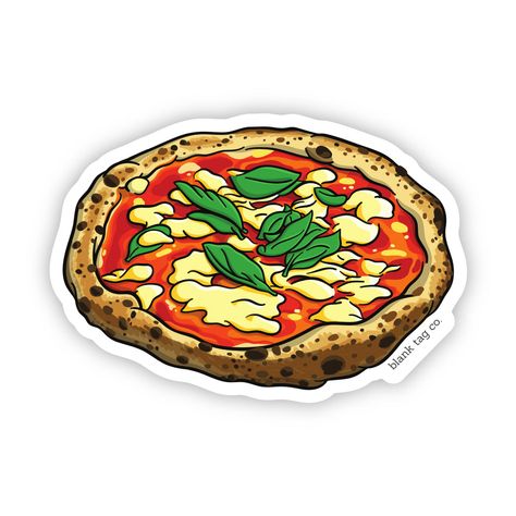 Pictures For Stickers, Food Sticker Design, Pizza Journal, Napoletana Pizza, Foods Sticker, Italy Stickers, Pizza Emoji, Pizza Icon, Pizza Sticker