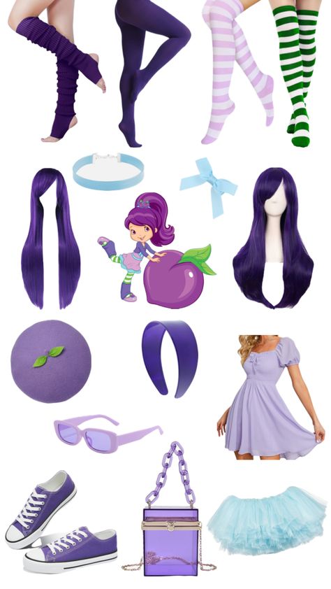 #plum #purple #plumpudding #strawberryshortcake #outfit #coachella #costume #cosplay #rave Plum Pudding Strawberry Shortcake Costume, Blueberry Muffin Costume, Muffin Costume, Coachella Costume, Strawberry Shortcake Halloween Costume, Strawberry Shortcake Outfits, Outfit Coachella, Strawberry Shortcake Costume, Purple Strawberry