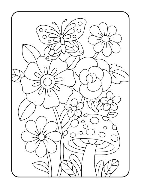 May Flowers Coloring Pages, Colorful Simple Art, Coloring Pages Flowers, Flower Coloring Pages For Kids, Coloring Pages Simple, Simple Coloring Pages, Flowers Coloring Pages, Art Coloring Pages, Free Coloring Pages For Kids