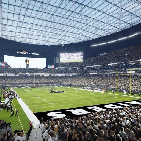 Allegiant Stadium for The Las Vegas Raiders Raiders Aesthetic, Raiders Stadium, Allegiant Stadium, Nfl Stadium, Moving To Las Vegas, Nfl Stadiums, Home Real Estate, Vision Board Goals, House Search