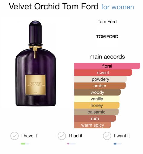 Tom Ford Velvet Orchid, Orchid Perfume, Seductive Perfume, Fragrance Lab, Oud Perfume, Fragrances Perfume Woman, Perfume Collection Fragrance, Luxury Cosmetics, Perfume Scents