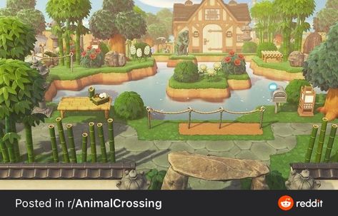 Acnh Japanese Island Entrance, Japanese Animal Crossing, Animal Crossing Entrance, Acnh Entrance, Acnh Cottagecore, Japanese Animals, Animal Crossing 3ds, Ac New Leaf, Animal Crossing Guide