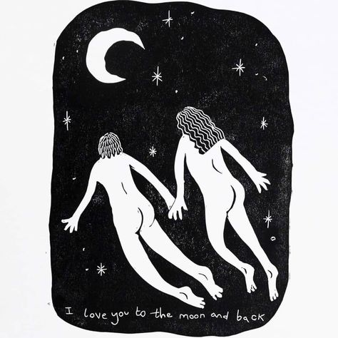 🌚 Phillippa ⚫ Printmaker on Instagram: “I love you to the moon and back Have you been inside your house a lot this week looking at the rain outside and feeling a little less…” Linocut Art Ideas Simple, Room Murals, Eco Friendly Materials, Girl In Rain, Mini Macrame Wall Hanging, Lino Printing, Lino Prints, Look At The Moon, Linocut Art