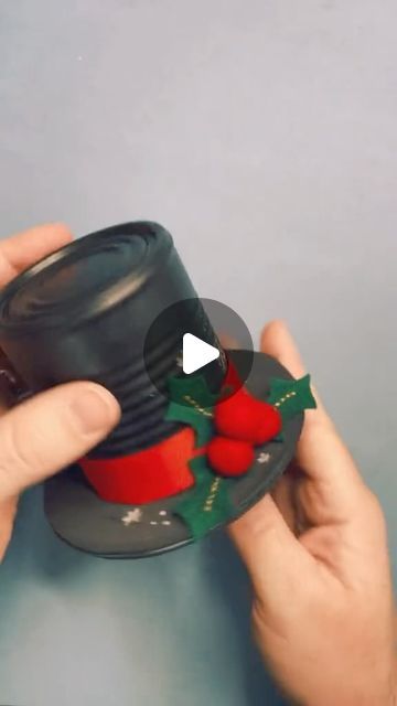 Timm Sevitz on Instagram: "How to make an easy Frosty the Snowman hat out of craft foam, paint and a tin can. This fun craft is a great winter activity for kids. #frostythesnowman #snowman #wintercrafts #kidscrafts #christmascrafts" Snowman Hat From Tin Can, Frosty The Snowman Activities For Kids, Tin Can Snowman Hat, Snowman Hats Made From Coffee Cans, Snowman Eyes How To Paint, Snow Men Ideas, How To Make A Snowman Hat, How To Make A Snowman, Coffee Can Snowman Hat