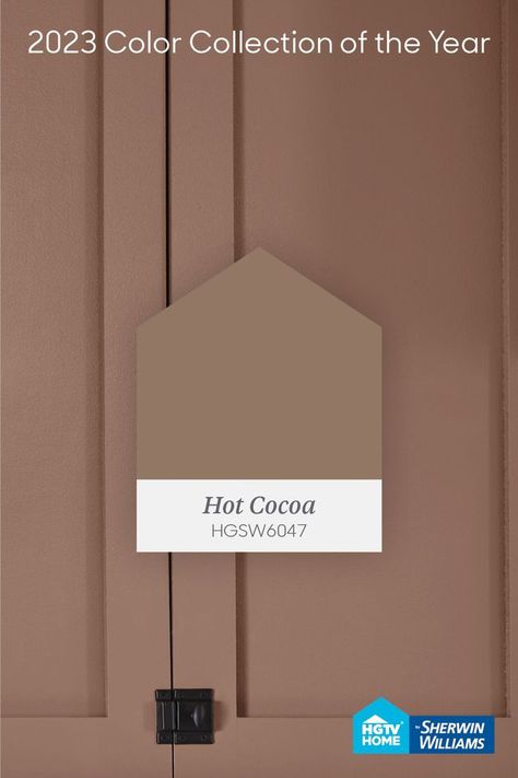 New 2023 Color Collection of the Year: Vintage Homestead in 2022 | Interior paint colors for living room, Color collection, Paint colors for home Cocoa Wall Color, Coffee Color Wall, Cocoa Brown Color Palette, Rich Wall Colors, Hot Cocoa Paint Color, Cocoa Paint Colors, Sw Hot Cocoa, Sherwin Williams Hot Cocoa, Clay Wall Color