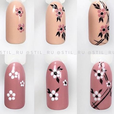 Kutek Disney, New Nail Art Design, Rose Nail Art, Nail Drawing, Nail Art For Beginners, Nail Art Designs Diy, Floral Nail Art, Nail Art Designs Videos, Nail Art Videos