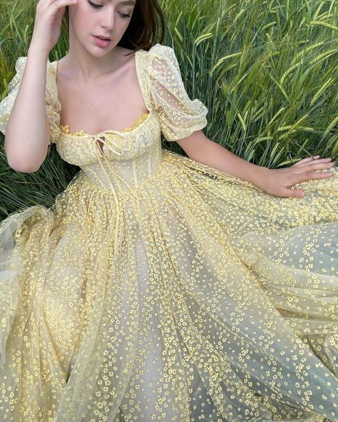 Cottagecore Gowns, Yule Ball Dress, Teuta Matoshi, Prom Dress Inspo, Cottagecore Fashion, Long Frocks, Most Beautiful Dresses, Dreamy Dress, Fancy Outfits