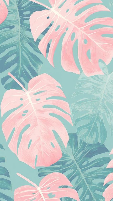 Monstera wallpaper backgrounds outdoors painting. | premium image by rawpixel.com / Aum Bullet Journal Water Tracker, Outdoors Painting, Monstera Wallpaper, Palm Trees Wallpaper, Wallpaper Boho, Label Ideas, Palm Leaf Wallpaper, Phone Wallpaper Boho, Water Tracker