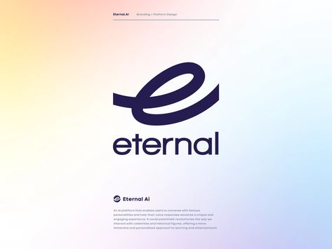 eternal.ai by Eddie Lobanovskiy for unfold on Dribbble Ui Ux Design, Ux Design, Visual Identity, Creative Professional, To Start, Web Design, Logo Design, Branding, ? Logo