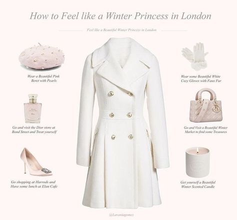 Princess Attire Outfits, Princess Aesthetic Outfits Winter, Princess Modern Aesthetic, Princess Wardrobe Aesthetic, How To Dress Feminine In Winter, Pink Princess Aesthetic Outfit, How To Look Like A Princess, Princesscore Winter, Princess Fashion Modern