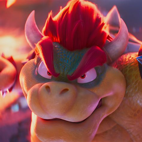 Bowser, voiced by Jack Black, in the “Super Mario Bros Movie” (2023). Bowser Pfp, Asgore Undertale, Mario Movie, Bowser Jr, King Koopa, The Super Mario Bros Movie, Super Mario Bros Movie, Movie 2023, Nintendo Sega