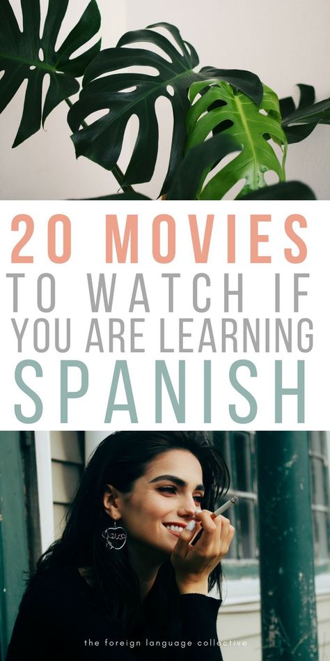 Are you learning Spanish? Then you might want to check out these 20 movies. Learn To Speak Spanish, Spanish Movies, Spanish Basics, Learn Spanish Online, Learning Spanish Vocabulary, Spanish Verbs, Spanish Grammar, Spanish Phrases, Spanish Vocabulary