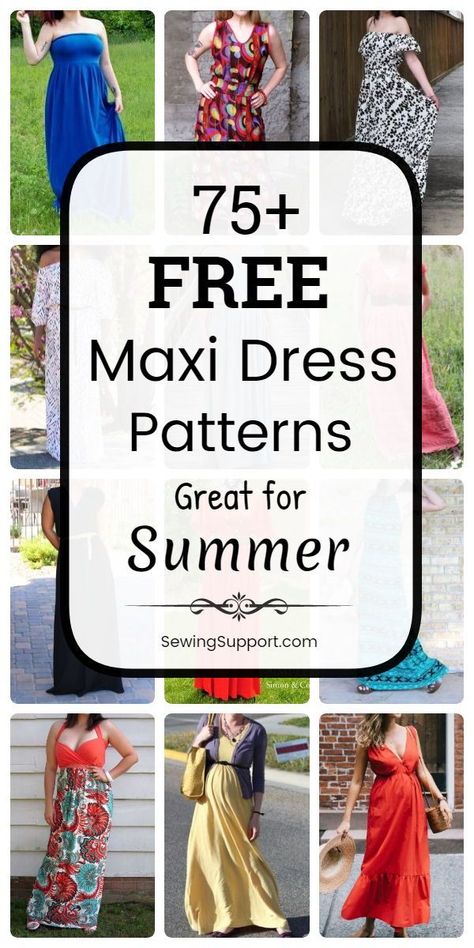 Maxi Dress Patterns, Maxi Dress Pattern Sewing, Diy Maxi Dress, Simple Maxi, Trendy Dresses Summer, Beginner Sewing Projects Easy, Maxi Dress Pattern, Beautiful Dress Designs, Boho Dresses