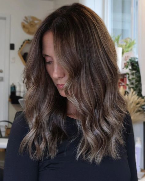 Darker and more natural. Can you guess how long of a transformation this took? 😍 * * * * * * * #melasalon #hair #color #haircut #brownhair #highlights #milkshakehairofficial #olaplex #wellahair #sunshinecoast #sunshinecoastbc #gibsons #gibsonsbc #sechelt #secheltbc #Vancouver #Vancouverbc #vancity #Vancouverhair #vancouversalon #gibsonssalon #hairgoals #hairinspo #yvr #gibsonshair #sechelthair #hairstylist #hairsalon #modernsalon @milkshakeusa @wellahair @olaplex @abi.beauty.professional Milkshake Hair Products, Sunshine Coast Bc, Beauty Professional, Wella Hair, Modern Salon, Hair Goals, Hair Inspo, Brown Hair, Hair Salon