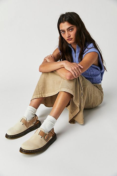 Dr Martens Jorge Ii, Mule Outfit, Dr Martens Jorge, Seasonal Palette, Mules Outfit, Doc Martens Women, Slingback Mules, Leather Slip On Shoes, Slingbacks