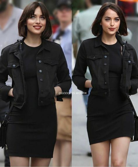 Short Hair Casual Outfit, Black Short Hair Outfits, Black Dress Short Hair, Short Black Hair Outfits, How To Dress With Short Hair, Short Hair With Dress Outfit, Short Hair With Dress, Short Classy Hair, Black Short Hair Aesthetic