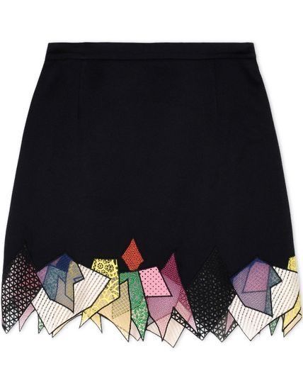 Graphic Skirt, Skirts Short, Couture Mode, Skirt Short, Christopher Kane, Embroidery Fashion, Black Mini Skirt, Skirt Design, Mode Inspiration