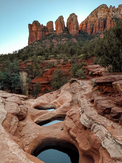 5 Most Amazing Hikes in Sedona Arizona + A Secret Cave! | Living Tiny With A Wolf Grand Canyon Trails, Horseback Riding Sedona Az, Arizona Sedona Beautiful Places, Slide Rock State Park Sedona Arizona, Places To Visit Arizona, Sedona Hot Springs, Sedona Arizona Red Rocks, Hikes In Sedona Arizona, Hiking Arizona Aesthetic