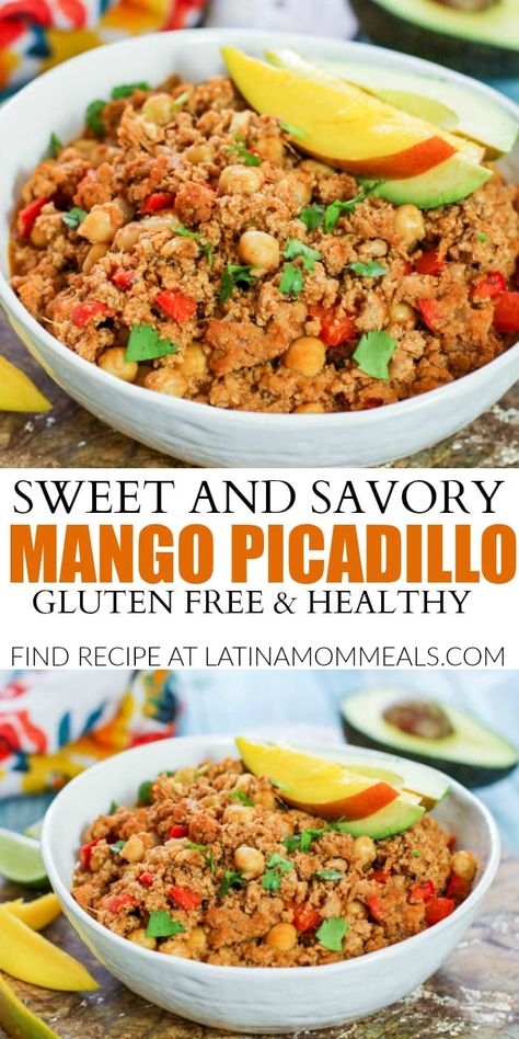 Savory Mango Recipes, Turkey Picadillo Recipe, Ground Turkey Dinner, Turkey Picadillo, Meaty Meals, Picadillo Recipe, Frugal Recipes, Cuban Food, Healthy Recipes Clean