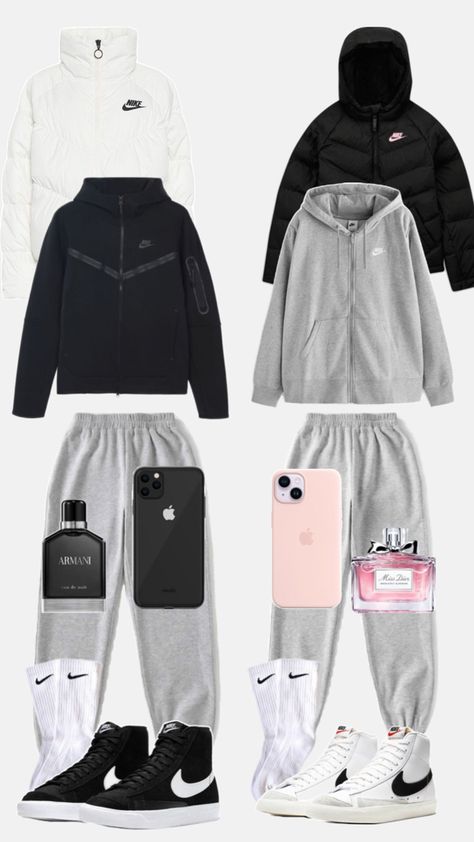 Jogger Pants Outfit, Matching Outfits Best Friend, Back To School Fits, Cute Couple Outfits, Matching Couple Outfits, Tv Girls, Fairy Costume, Couple Outfits, Matching Couples