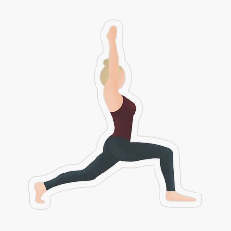 Get my art printed on awesome products. Support me at Redbubble #RBandME: https://www.redbubble.com/i/sticker/Yoga--by-kmsnyder/46306095.O9UDB?asc=u Pilates Stickers, Pilates Logo, Yoga Stickers, Yoga Illustration, Yoga Pictures, Yoga Design, Yoga Art, Collage Template, Watercolor Splash