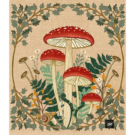 Fairy Mushroom Art, Frog And Toad Aesthetic, Heritage Garden, Cottagecore Prints, Nature Woman, Mushroom Aesthetic, Mushroom Painting, Fungi Art, Different Backgrounds