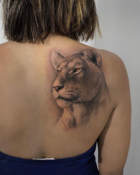 Lioness Tattoos, Lion And Lioness Tattoo, Female Lion Tattoo, Lion Hand Tattoo, Lamb Tattoo, Geometric Lion Tattoo, Dragon Tattoo Ideas, Lion King Tattoo, Lioness Tattoo