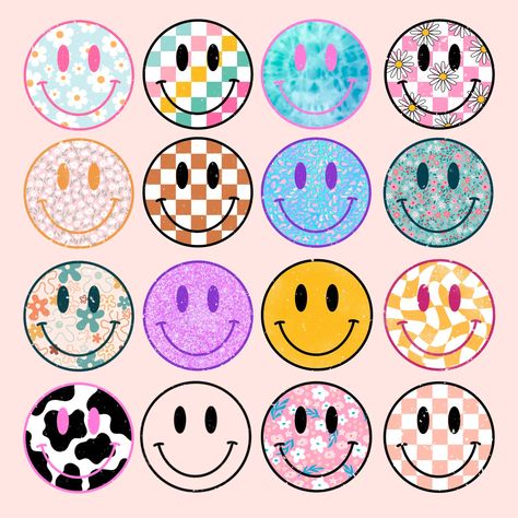 Smiley Face Logo Design, Painting Ideas Smiley Face, Cute Clipart Aesthetic, Smile Face Aesthetic, Smiley Face Painting, Smiley Face Background, Smiley Face Poster, Aesthetic Smiley Face, Groovy Smiley Face