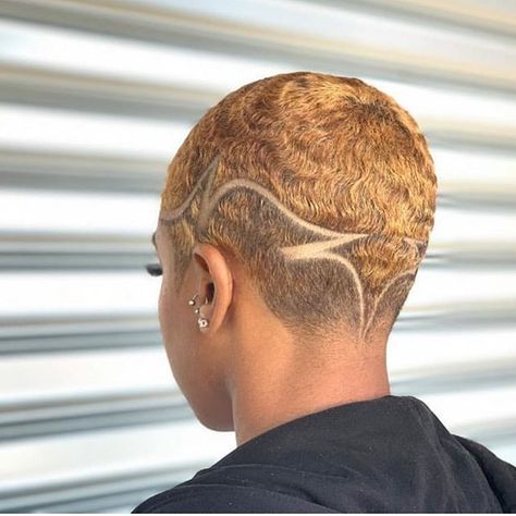 dope cut by @iamrocstar on @madeinaja ✂️✂️..#thecutlife #dmvbarber #dmvhairstylist #shorthair #blonde Short Hair Designs, Short Shaved Hairstyles, Shaved Hair Designs, Tapered Natural Hair, Natural Hair Cuts, Natural Hair Short Cuts, Short Sassy Hair, Bald Hair, Haircuts For Curly Hair