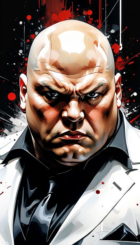 #kingpin #kingpin concept art #kingpin wallpaper #kingpin figurative art #kingpin art Kingpin Marvel Comics, King Pin Marvel, Marvel Angel, Kingpin Marvel, Marvel Kingpin, Gangsta Paradise, Purple Man, Misty Knight, Wilson Fisk