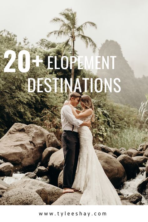 Best Destination Wedding Locations, Destination Wedding Cost, Best Places To Elope, Places To Elope, Destination Wedding Inspiration, Destination Wedding Locations, Beach Elopement, Elopement Locations, Destination Elopement