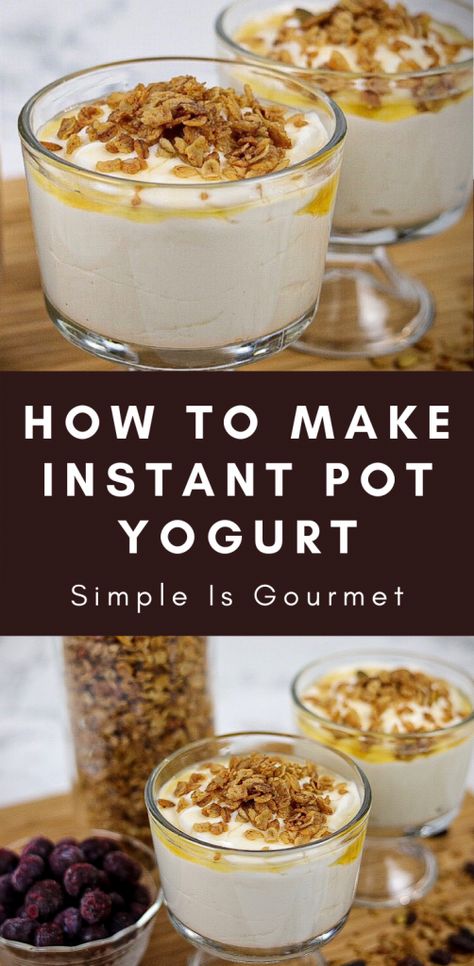 Instant Pot Yogurt Recipe, Homemade Yogurt Recipes, Instant Pot Yogurt, Making Yogurt, Yogurt Milk, Nut Milk Bag, Yogurt Flavors, Pasteurizing Milk, Strawberry Yogurt