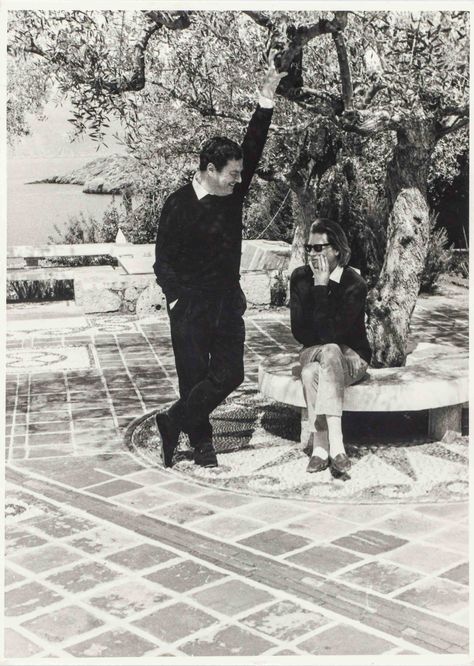 Patrick and Joan Leigh Fermor at home in Kalamitsi in the southern Peloponnese. Patrick Leigh Fermor, Greek Village, Foreign Countries, Garden Landscape Design, Travel Writer, Landscape Design, Soldier, Greece, Couple Photos