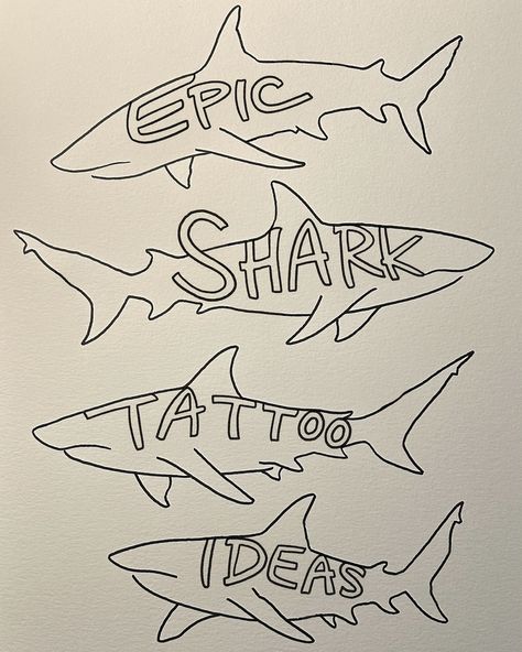 Epic Shark Tattoo Ideas 🦈 See some fresh new flash and some already tattooed examples, awesome on their own or as a park of an ocean scene 💖 aaaand versatile as far as placement goes 👍 #sharktattoo #sharktattoos #tattooflashart #tattooideas #illustrationtattoo Shark Tattoos, Ocean Scenes, Tattoo Flash Art, Tattoos, Art