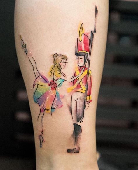 50+ Tattoos by Georgia Grey from New York - TheTatt Soldier Tattoo, Hp Tattoo, Christmas Tattoo, Landscape Tattoo, Floral Cuff, Tatuaje A Color, Funny Tattoos, Disney Tattoos, Tattoo Designs For Women