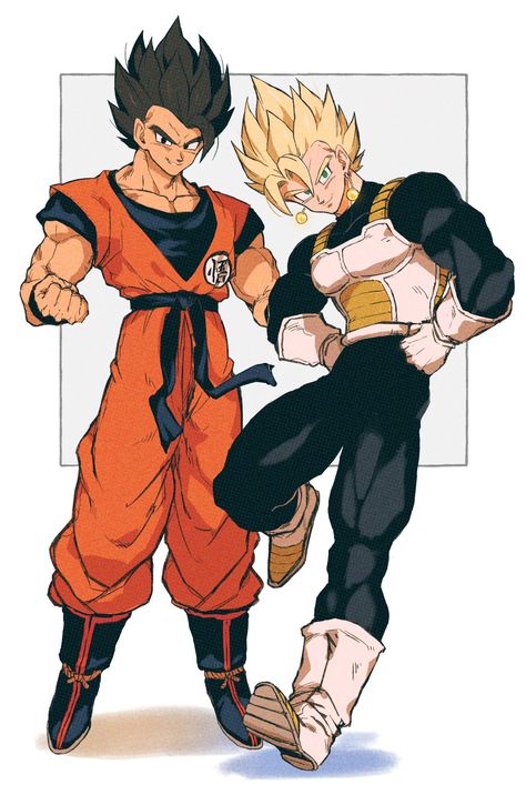 Vegito Y Gogeta, Gogeta And Vegito, Dbz Characters, Dragon Ball Super Artwork, Dragon Ball Super Art, Dbz Art, Dragon Ball Image, Dragon Ball Super Manga, Dragon Ball Wallpapers