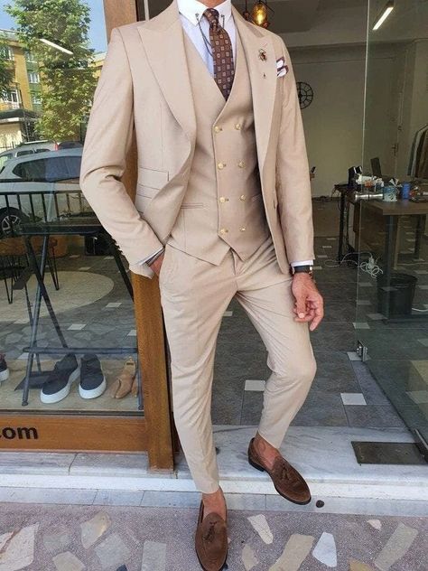 Beige Suits For Men, Mens Suit For Wedding, Beige Suits Wedding, Tan Suit Wedding, Tuxedo Wedding Suit, Ivory Suit, Suit For Wedding, Groom Suits, Cream Suit