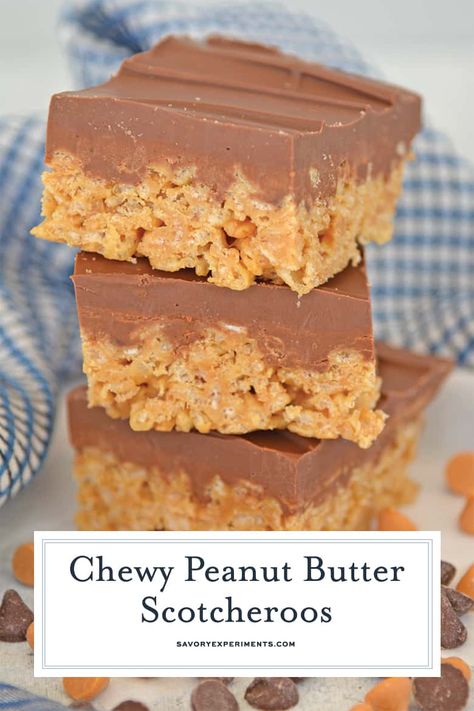 Rice Krispies Peanut Butter, Bake Bar, Scotcheroos Recipe, Rice Crispy Bars, Rice Krispie Bars, Peanut Butter Rice Krispie Treats, Bar Desserts, Crunch Bars, Coffee Creamers