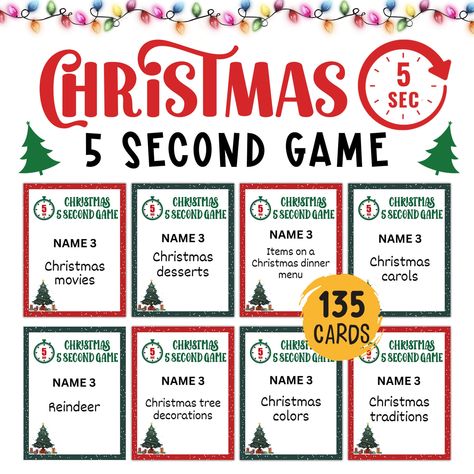 Christmas Games Printable, Christmas Charades Game, Party Games Christmas, Taboo Game, Christmas Gift Exchange Games, Christmas Charades, Finish The Lyrics, Treasure Hunt Games, Christmas Scavenger Hunt