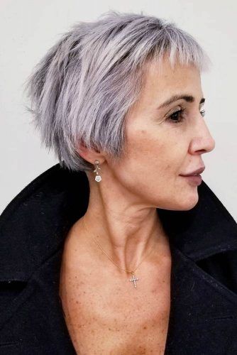 Long Straight Pixie With Baby Bangs #pixiehaircuts #haircuts #hairstylesforwomenover50 #shorthaircutsforwomenover50 Kort Bob, Baby Bangs, Short Grey Hair, Trending Hairstyles, Short Hair With Bangs, Haircuts With Bangs, Women Over 50, Haircut Ideas, Pixie Hairstyles