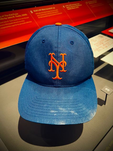 Although a Brooklyn Dodgers fan in his youth, and a Yankees fan in later life, Roth kept this NY Mets baseball cap at his home in Connecticut. 🧢 Who’s ready for the @yankees v the @mets game tonight? ⚾️ . . . #philiproth #baseball #baseballlife #baseballgame #baseballcap #archival #archivalresearch #archive #archivefashion #fashion #hat #hatclub Nyc Yankees Hat, Yankees Fitted Hat, Mets Hat, New York Yankee Beanie, Mets Game, Philip Roth, New York Yankees Hat Fitted, Mets Baseball, Ny Mets Baseball