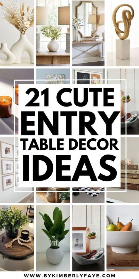 Entry Table Decor Ideas Entry Way Ideas Modern, Modern Entry Table Decor, Small Entry Way Ideas, Entry Table Decor Ideas, Small Entry Tables, Modern Entry Table, Farmhouse Entryway Table, Modern Farmhouse Entryway, Cute Living Room